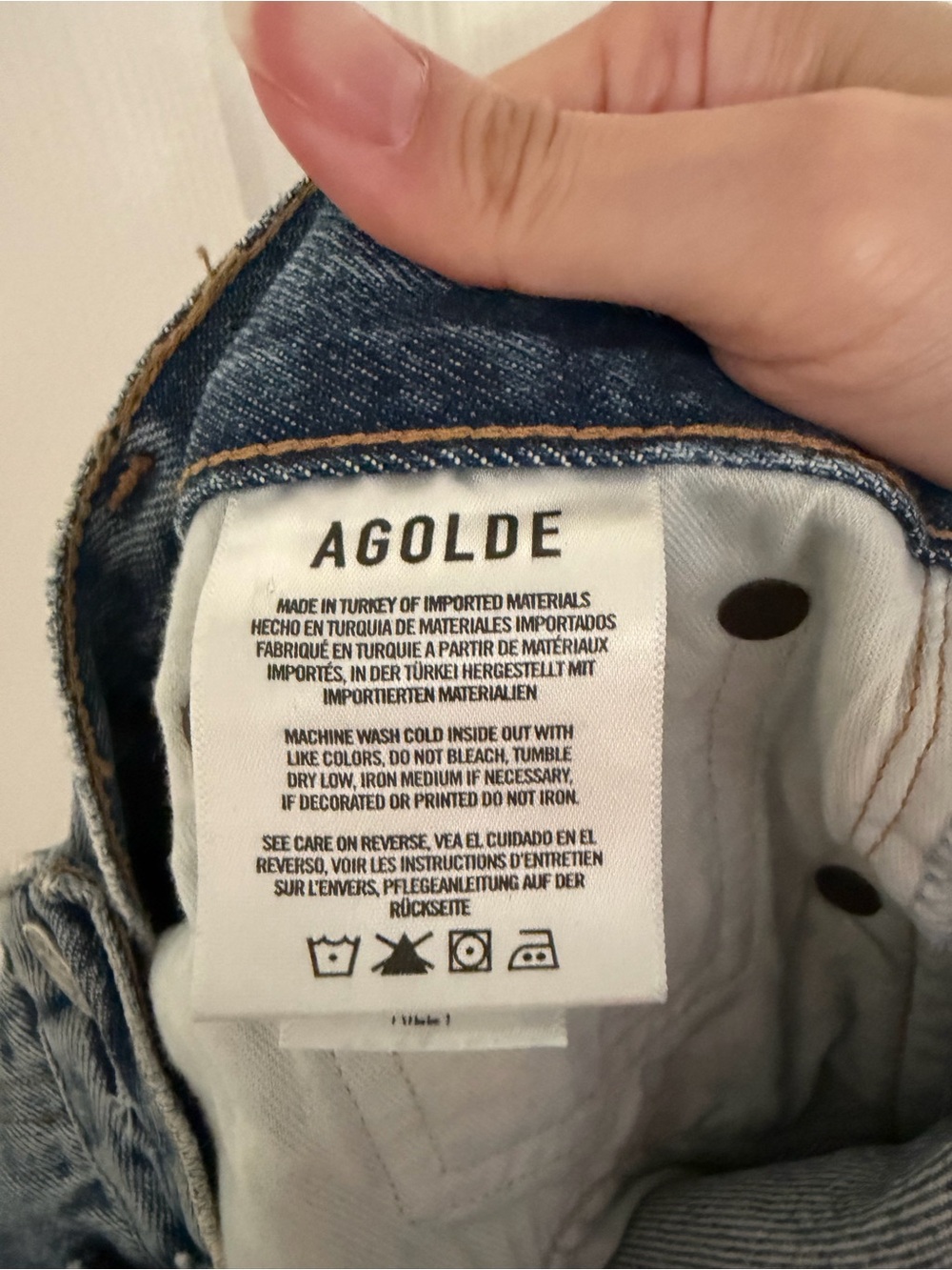 Agolde Riley High Rise Crop Jeans - Button Fly - Picture 10 of 11